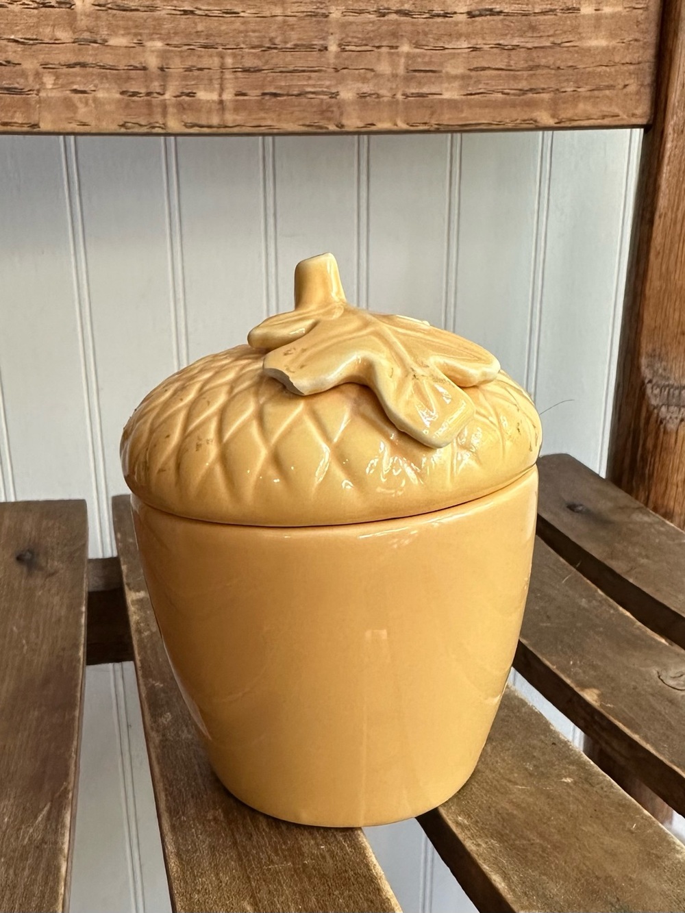 Acorn shaped ceramic, lidded container • pottery